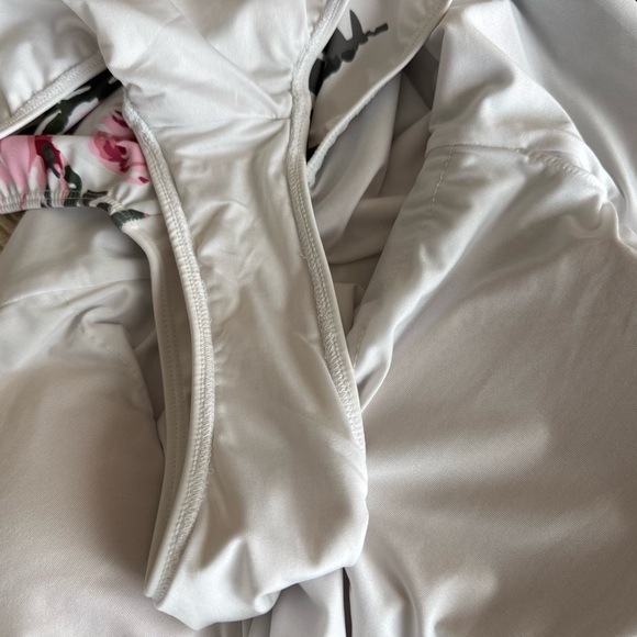 Albion Desert Rose Cape One Piece Swimsuit Bathingsuit Feminine Romantic Floral - Picture 13 of 14